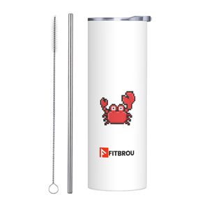 Pixel Animal Theme 20oz Stainless Steel Tumbler - Crab