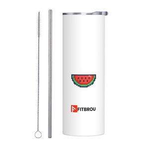 Pixel Fruit Theme 20oz Stainless Steel Tumbler - Watermelon