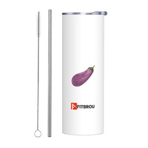 Vegetable Theme 20oz Stainless Steel Tumbler – Eggplant