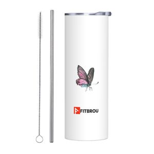 Insect Theme 20oz Stainless Steel Tumbler – Butterfly